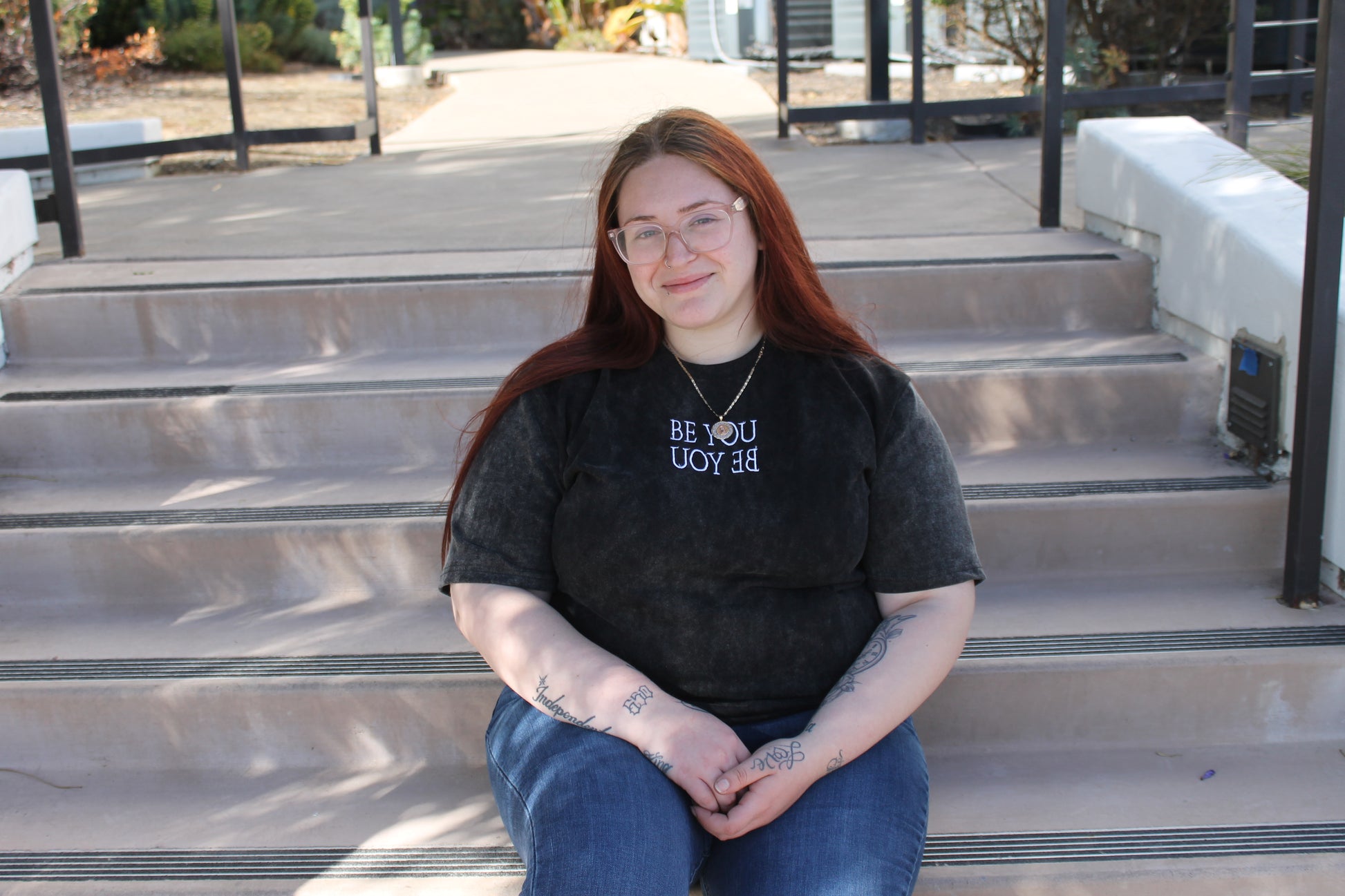 Washed Grey "BE YOU" Tee